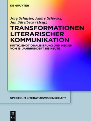 cover image of Transformationen literarischer Kommunikation